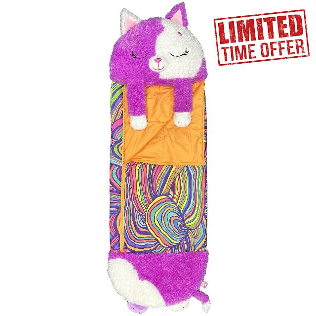 Happy Nappers: S4 Pillow & Sleepy Sack: Large - Muffin the Kitty - 66x30