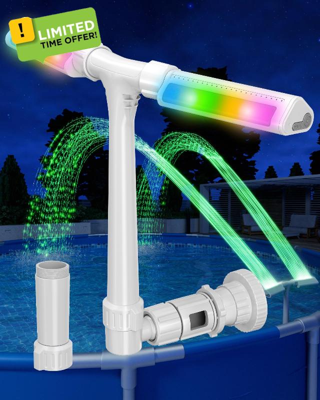 POOLHOUR [Patented] 2026 Upgrade Higher Pool Fountain with Lights for Above Ground/Inground Pools