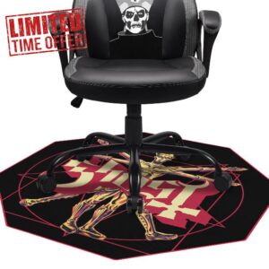 Subsonic - Ghost Gaming Floor Mat 39.4x39.4 inch - Non-Slip for Office Chairs - Floor and Parquet Protection Mat for Gaming Rooms - Easy to Clean - Black