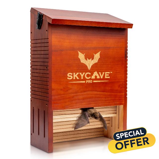 Skycave™ Pro Large Cedar Bat House for Outdoors – Holds 200+ Bats