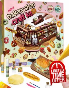 iLAND Fun Craft Kits for Kids Cute Clay Bakery Shop DIY Set