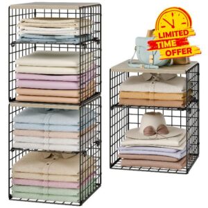 6-Tier Stackable Closet Organizers and Storage Basket