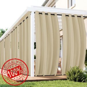 Outdoor Curtains for Patio Waterproof 6 Panels - Windproof