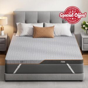 AMADA HOMEFURNISHING Dual Firmness Mattress Topper Queen