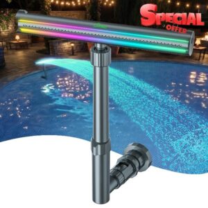 UIRWAY Dual Light Strip Solar Pool Fountain F5 Pro