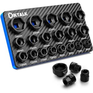 19-Piece 3/8" Drive Metric Stubby Impact Socket Set