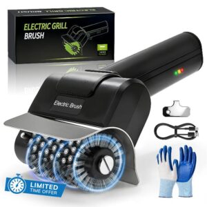 Electric BBQ Grill Brush - Cordless USB Rechargeable Grill Cleaning Brush with High-Speed Motor