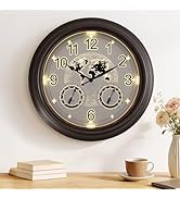 Pytha Sight Illuminated Large Indoor Outdoor Clock,18 Inch Smart Night Light Sensor Star World Ma...
