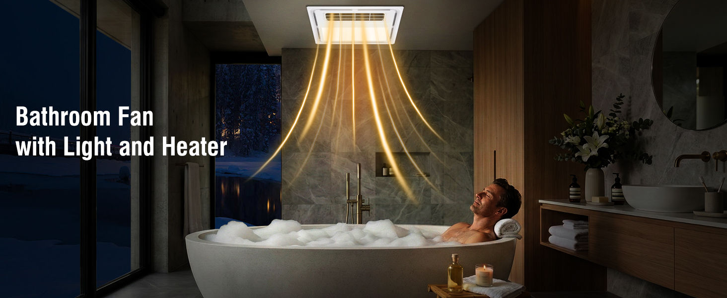 Bathroom Exhaust Fan with Heater