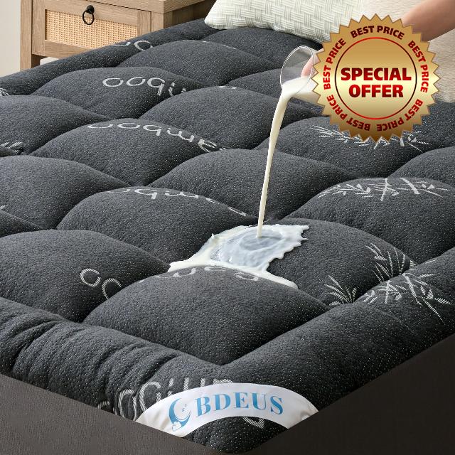 BDEUS King Mattress Topper Viscose Derived from Bamboo