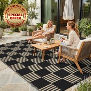 Garvee Waterproof Outdoor Rug 5x8