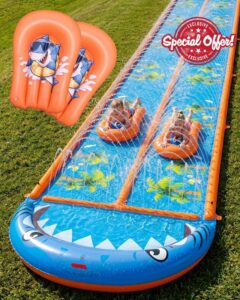 40×5.9FT Heavy Duty Slip and Slide with Sprinkler and 2 Boards