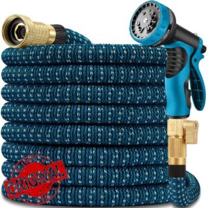 50 ft Expandable Garden Hose - All New 2026 Retractable Water Hose with 3/4" Solid Brass Fittings