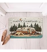 Homewish Vintage RV Area Rugs,Ocean Surfing Indoor Floor Mat Entrance Rug for Girls Boys,Camp Ten...