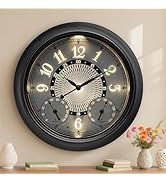 Pytha Sight Illuminated Large Metal Outdoor Clocks Waterproof 18 Inches With AI Auto Light Smart ...