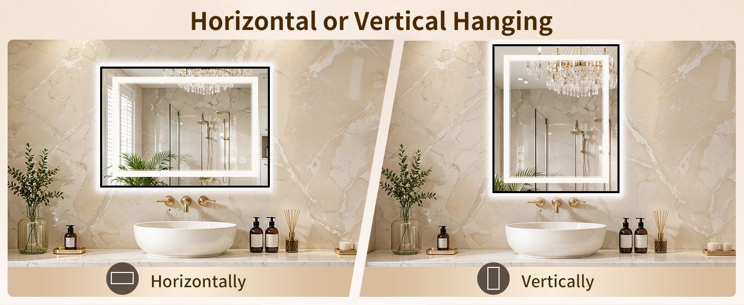 vanity with mirror and lights