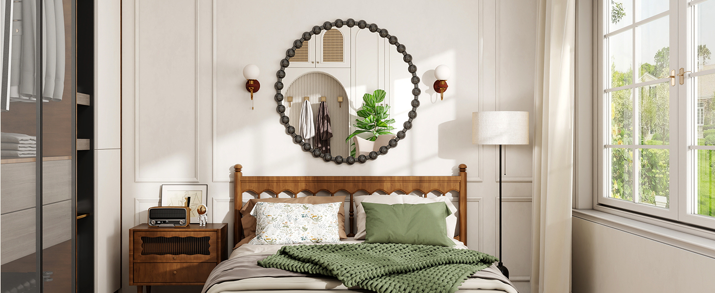 large round mirror for bedroom