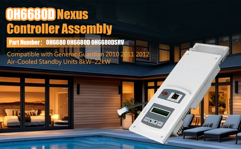 OHG68OD NeXUS Controller Assembly Fit for Generac Guardian Air-Cooled Standby Units 2010-2012