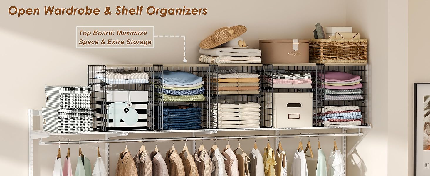 Open Wardrobe & Shelf Organizers