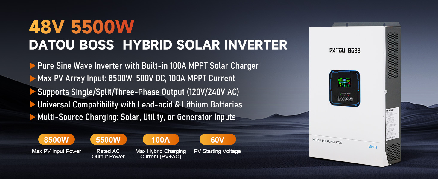 48V5500WDATOU BOSS HYBRID SOLAR INVERTER