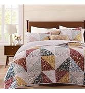 BLOOMHAVEN Queen Comforter Set - 7 Pieces Ruffle Blue Bedding Sets, Shabby Chic Farmhouse Bed in ...