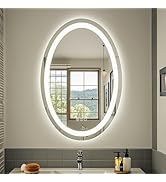 SMIROR 48x 36 Led Lighted Mirrors for Bathroom Wall, Modern Vanity Mirror with Black Trim, Defogg...