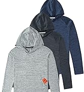 4 Pack: Youth Boys Long Sleeve Shirts Dry Fit Athletic Clothes for Teens, Kids Active Performance...