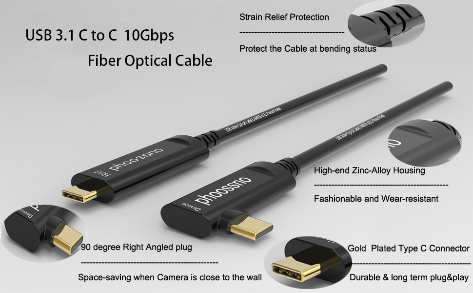 USB 3.1 C TO C fiber optical cable