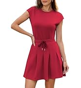 Casly Lamiit Womens Two Piece Skirt Sets Summer Tennis Outfits Casual Crewneck Cap Sleeve Top Sho...