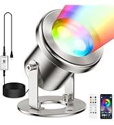LyLmLe Pool Light for Inground Pools, 35W 10 Inch RGBW Multicolor Inground Pool Light, 12V Univer...