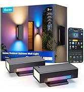 Govee Outdoor Wall Lights Pro, 2 Pack, 2000LM, RGBICWW 72-Zone Customization, Music-Sync, IP67 Wa...