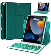 iPad 9th/8th/7th Generation Keyboard Case 10.2 inch,360° Rotatable iPad Pro 10.5-inch Air 3 Case ...