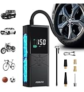 ASMAX T40 Tire Inflator Portable Air Compressor, 150PSI Cordless Air Pump for Car Tires with Floa...