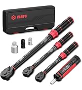 VANPO 1/2 Drive Digital Torque Wrench with Angle, 7.4-147.5 Ft.lb/10-200 Nm Electronic Torque Wre...