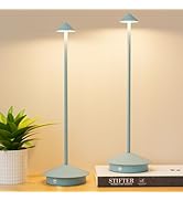 Aoceley 2-Pack 6000mAh Rechargeable Led Table Lamps,Outdoor Cordless Table Lamp Waterproof Portab...