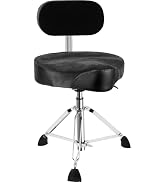 AKLOT Saddle Drum Throne, Hydraulic Druming Throne, Heavy Duty Seat, Height Adjustable Plush Chai...