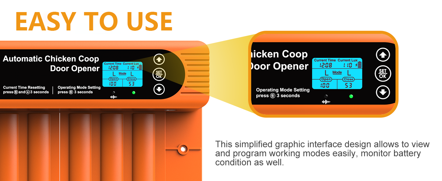 automatic chicken coop door solar timer