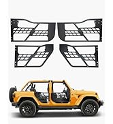 VEVOR Jeep JK Tube Doors 4 Door with DOT Certified Rear View Mirrors, Fit for 2007-2018 Jeep Wran...