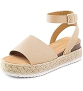 DREAM PAIRS Women's Wedge Sandals Platform Close Toe Espadrilles Strappy Ladies 2.5 Inch Sandals ...