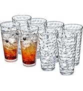 Amazing Abby - Liberty - 12-Ounce Plastic Tumblers (Set of 6), Plastic Drinking Glasses, All-Clea...