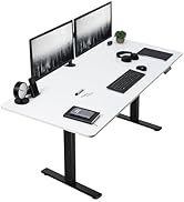VIVO Electric 71 x 30 inch Rustic Standing Desk Workstation, Memory Controller Height Adjustment,...