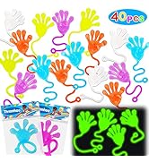 40 Pcs Sticky Hands For Kids Party Favor Goodie Bag Stuffer Stretchy Treasure Box Toy Classroom P...