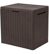 Keter Darwin 100 Gallon Resin Large Deck Box - Organization and Storage for Patio Furniture, Outd...