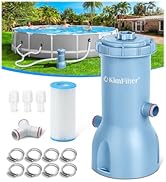 KimFilter Pro Series 1000 GPH Above Ground Pool Filter Pump, Powerful Pool Cartridge Filter Pump,...