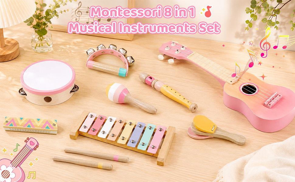 Montessori 8 in 1 Musical Instruments Set