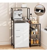 QieerHior Mini Fridge Shelf Mini Fridge and Microwave Stand Over Mini Fridge Storage Rack Height ...