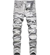 Anbreuinron Boy's Ripped Jeans Stacked Destroyed Distressed Skinny Fit Fashion Comfy Denim Jeans ...