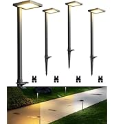 SUNVIE All-In-One LED Low Voltage Landscape Lighting Kit 12 Pack Low Voltage Pathway Lights with ...