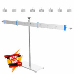 Alloy Lever Balance with 50cm Aluminum Stand and 10 Hook Weights Physics Teaching Tool for Classroom Experiments and Balance Equation Demonstrations