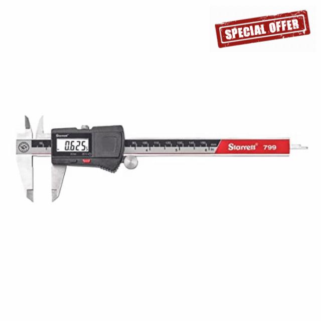 Starrett Stainless Steel Electronic Slide Caliper - 0-6" Range